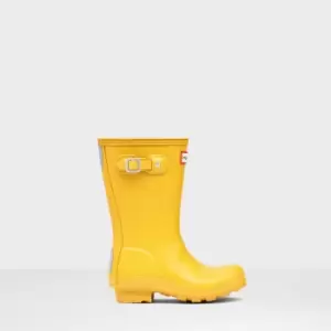 Hunter Original Big Kids Wellington Boots - Yellow - UK 2 Kids