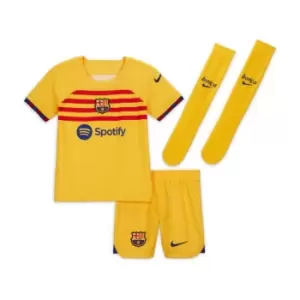 Nike Barcelona Fourth Senyera Minikit 2023 2024 Infants - Yellow