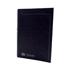 Europa Notemaker Book Sidebound Ruled 80gsm 120 Pages A4 Black Ref 4862Z Pack 10