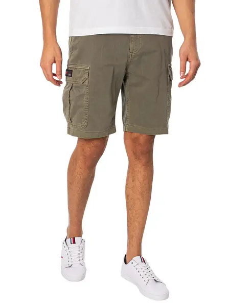 Tommy Jeans Straight Ethan Cargo Shorts Drab Olive Green 32W