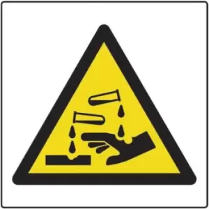 Spectrum Industrial Corrosive Safety Sticker (250 Pack) - 50 x 50mm