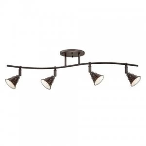 4 Light Ceiling Spotlight Bar Palladian Bronze, GU10