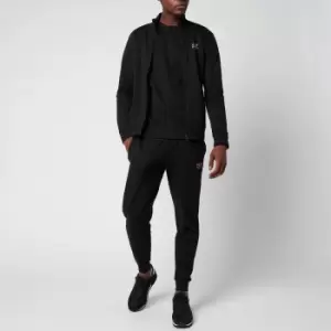 EA7 Mens Core Identity French Terry Tracksuit - Black/Gold - M