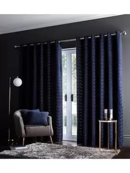 Studio G Lucca Velvet Eyelet Lined Curtains