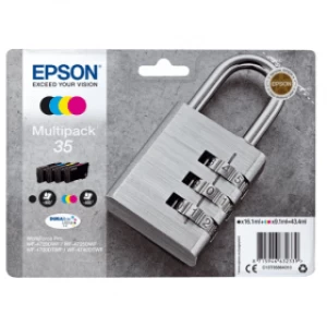 Epson Padlock 35 Black And Tri Colour Ink Cartridge