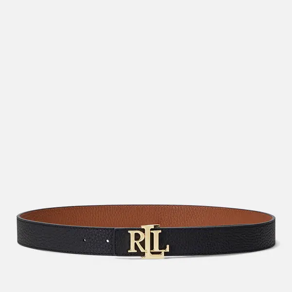 Lauren Ralph Lauren Womens Reversible 30 Medium Belt - Black/Lauren Tan - XL