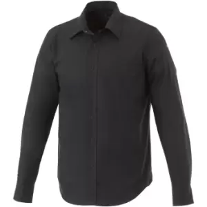 Elevate Mens Hamell Long Sleeve Shirt (L) (Solid Black)