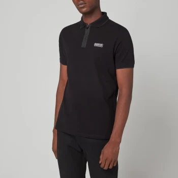 Barbour International Mens Transmission Zip Polo Shirt - Black - L