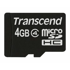 Transcend flash memory card 4GB micro SDHC TS4GUSDC4