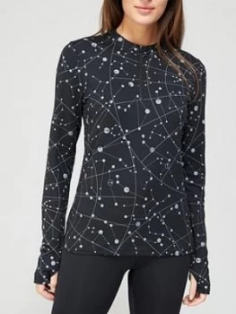 Nike Running Element Flash Half Zip Long Sleeve Top - Black