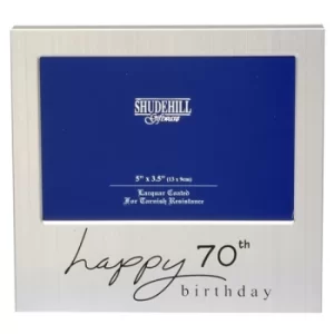 Satin Silver Occasion Frame 70th Birthday 5x3