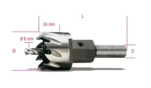 Beta Tools 451 HSS Entirely Ground Hole Cutter Ø: 25mm 004510025