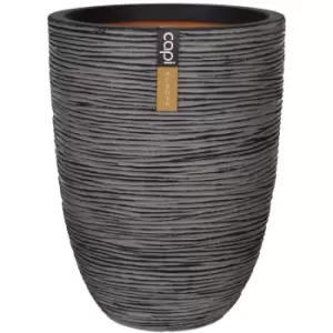 Vase Nature Rib Elegant Low 36x47cm Anthracite KOFZ782 Capi - Anthracite