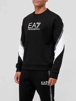 Emporio Armani EA7 Train Athletic Colour Block Sweatshirt Black Size L Men