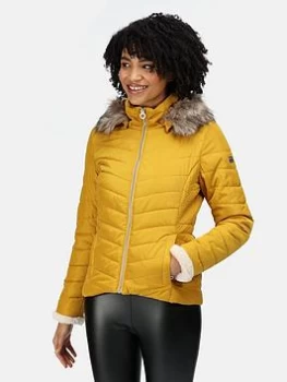 Regatta Winslow Quilted Jacket - Mustard, Mustard, Size 14, Women