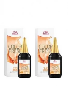 Wella Wella Professionals Color Fresh Semi-Permanent Colour Black 75ml Duo Pack