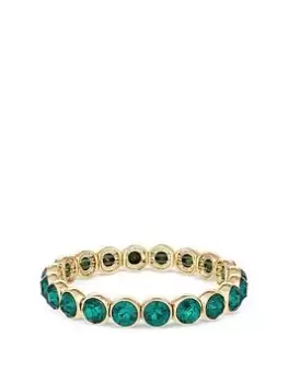 Jon Richard Jon Richard Gold Plated Emerald Faceted Stretch Bracelet