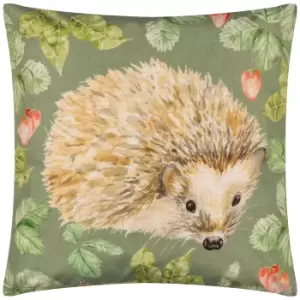 Grove Hedgehog Outdoor Cushion Olive, Olive / 43 x 43cm / Polyester Filled