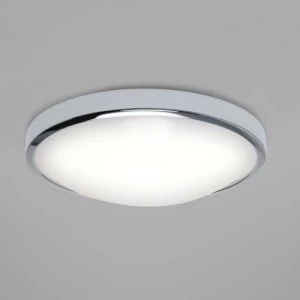 LED Large Motion Sensor Flush Light Polished Chrome IP44