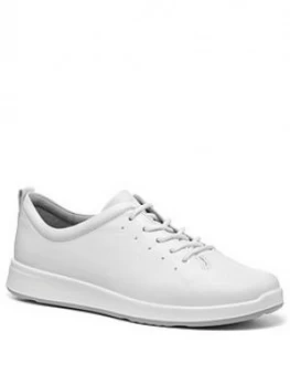 Hotter Gentle Lace Up Casual Shoes - White, Size 5, Women