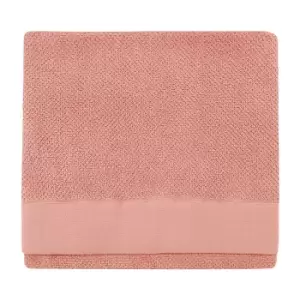 Textured Weave Bath Towel Blush