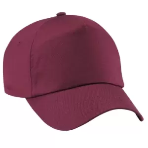 Beechfield Plain Unisex Junior Original 5 Panel Baseball Cap (One Size) (Burgundy)