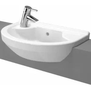 Vitra S50 Semi Recessed Basin Left Handed 550mm Wide 1 Tap Hole