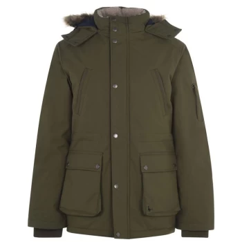 Jack Wills Newton Long Parka Jacket - Olive