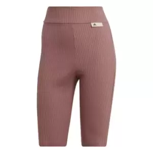 adidas Studio Lounge Ribbed Shorts Womens - Pink