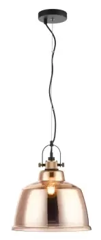 Ava 1 Light Gold Dome Pendant Ceiling Light