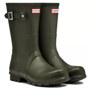 Hunter Mens Original Short Wellington Boots Dark Olive 10 (EU44)