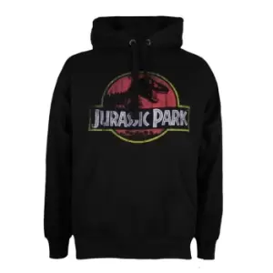 Logo Mania Jurassic Park Long Sleeve Hoodie - Black