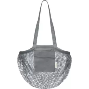 Bullet Pune Mesh Organic Cotton Tote Bag (One Size) (Grey) - Grey