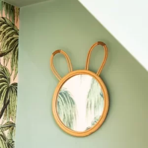 Sass & Belle Rattan Bunny Mirror