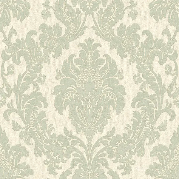 Belgravia Decor Ciara Damask Green Textured Wallpaper