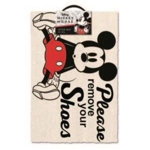 Mickey Mouse - Please Remove Your Shoes Door Mat