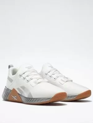 Reebok Flashfilm Train 2 Shoes, White/Grey/Silver, Size 4.5, Women