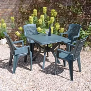 Trabella 4 Seater Seat Dining Set Green