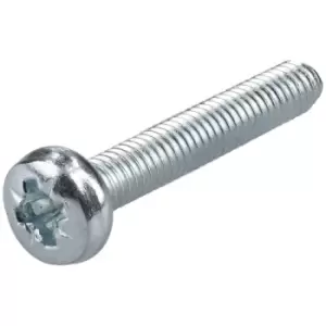 R-TECH 337046 Pozi Pan Head Machine Screws BZP M4 25mm - Pack Of 100