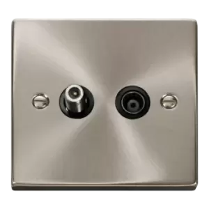 Click Scolmore Deco Isolated Co-Axial and Satellite Socket - VPSC157BK