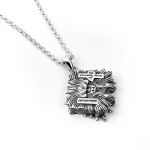 Sterling Silver Monster Book Necklace