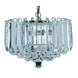 Sigma 4 Light Ceiling Pendant Chrome with Crystals, E14