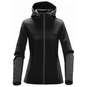 Stormtech Womens/Ladies Orbiter Hooded Soft Shell Jacket (M) (Black/Dolphin)