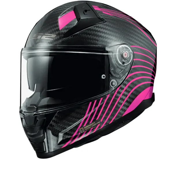 LS2 FF811 Vector II Carbon Flux Glossy Violet Full Face Helmet Size L