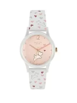 Radley Ladies Large Chalk Heart Print Silicone Strap Watch Ry21374