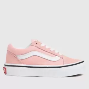 Vans Pale Pink Old Skool Girls Junior Trainers