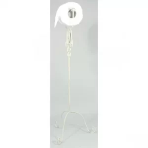 Cream Heart Standing Toilet Roll Holder