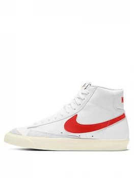 Nike Blazer Mid '77 - White/Red, Size 4, Women