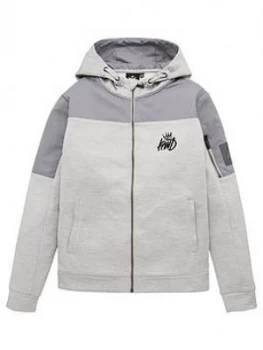 Kings Will Dream Boys Frovell Zip Through Hoodie - Grey Marl, Size 10-11 Years