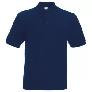 Fruit Of The Loom Mens 65/35 Heavyweight Pique Short Sleeve Polo Shirt (M) (Navy)